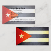 Sun kust Cuba Flag Visitekaartje (Voorkant / Achterkant)