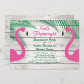 Sun Kust Flamingo Engagement Party - Uitnodiging (Voorkant / Achterkant)