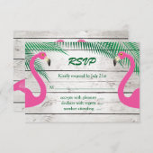 Sun Kust Flamingo Wedding RSVP (Voorkant / Achterkant)