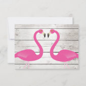 Sun Kust Flamingo Wedding RSVP Kaartje (Achterkant)