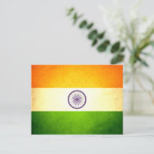 Sun kust India Flag Briefkaart (Staand voorkant)
