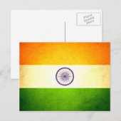 Sun kust India Flag Briefkaart (Voorkant / Achterkant)