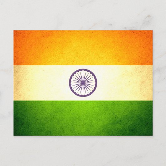 Sun kust India Flag Briefkaart (Voorkant)