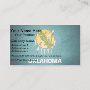 Sun kust Oklahoma Flag Visitekaartje