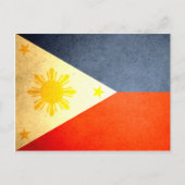 Sun kust Philippines Flag Briefkaart (Voorkant)