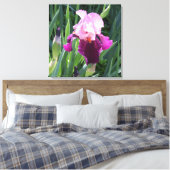 Sun-Kust Pink Iris Flower Canvas (Insitu (Slaapkamer))