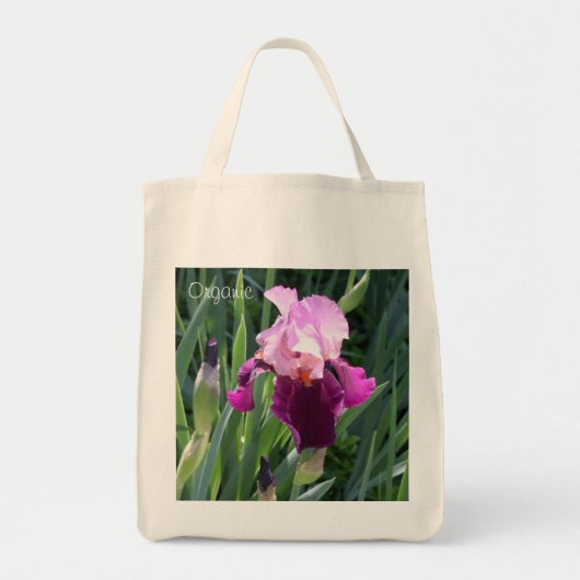 Sun-kust Pink Iris Garden Tote Bag (Voorkant)