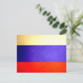 Sun kust Russia Flag Briefkaart (Staand voorkant)