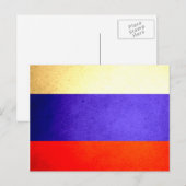 Sun kust Russia Flag Briefkaart (Voorkant / Achterkant)