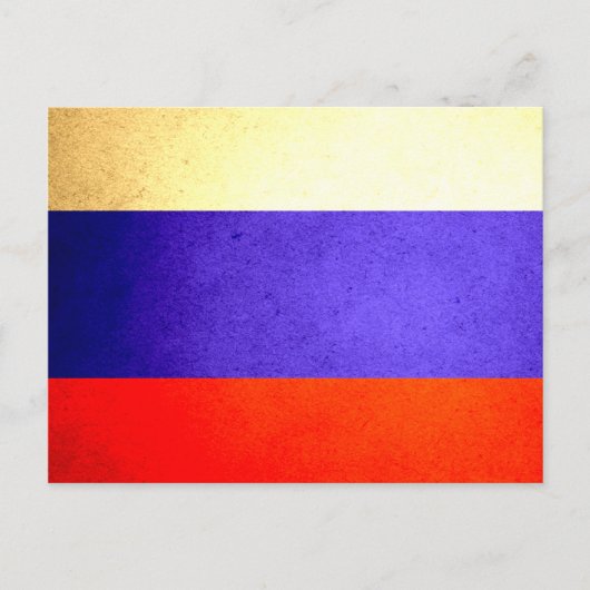 Sun kust Russia Flag Briefkaart (Voorkant)