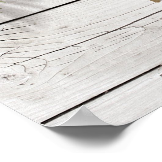 Sun Kust Sandy Toes Salty Kisses Mr & Mrs Poster (Hoek)