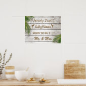 Sun Kust Sandy Toes Salty Kisses Mr & Mrs Poster (Keuken)
