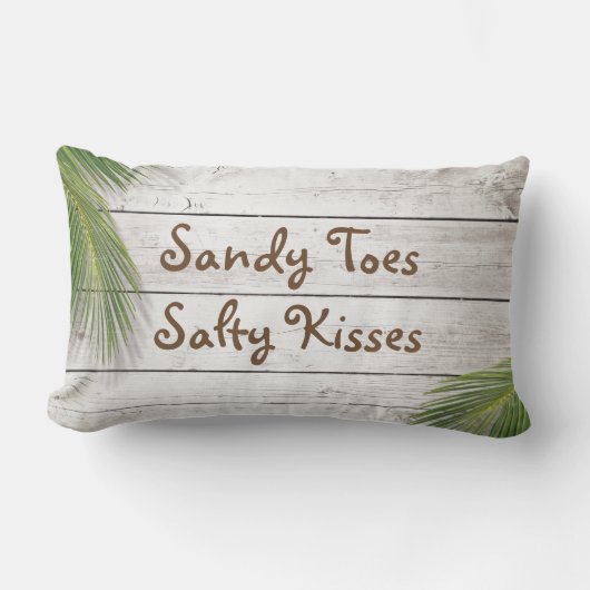 Sun Kust Sandy Toes Salty Kisses OutdoorPillow Buitenkussen (Voorkant)