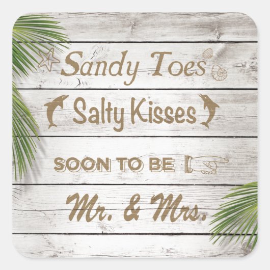 Sun Kust Sandy Toes Salty Kisses Sticker (Voorkant)