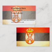 Sun kust Servië Flag Visitekaartje (Voorkant / Achterkant)