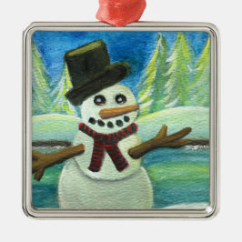 Sun-Kust Snowman Metalen Ornament