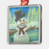 Sun-Kust Snowman Metalen Ornament (Links)