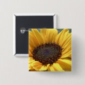 Sun Kust Sunflower Vierkante Button 5,1 Cm (Voorkant /achterkant)
