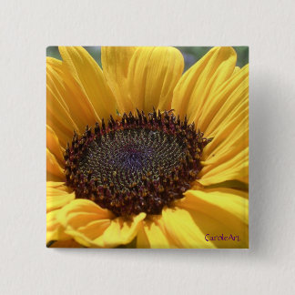 Sun Kust Sunflower Vierkante Button 5,1 Cm