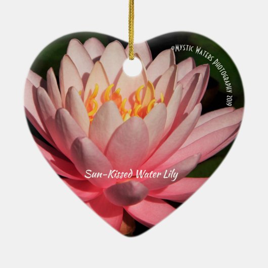 Sun Kust Water Lily 2 Keramisch Ornament (Achterkant)