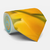 Sun Kust Yellow Tulips Mannen Stropdas (Opgerold)