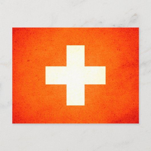 Sun kust Zwitserland Flag Briefkaart (Voorkant)
