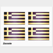 Sun kuste Griekenland Vlag Rechthoekige Sticker (Vel)