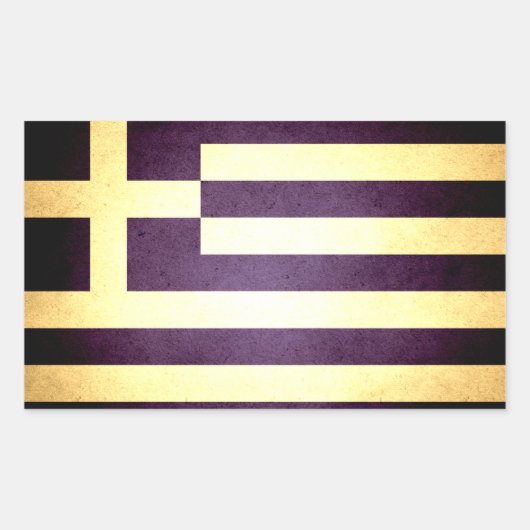 Sun kuste Griekenland Vlag Rechthoekige Sticker (Voorkant)