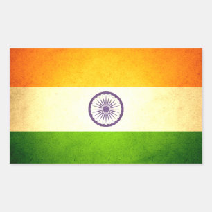 Sun kuste India Vlag Rechthoekige Sticker