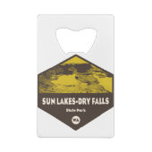 Sun Lakes-Dry Herfst State Park Washington Creditkaart Flessenopener (Achterkant)