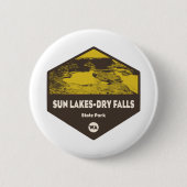 Sun Lakes-Dry Herfst State Park Washington Ronde Button 5,7 Cm (Voorkant)