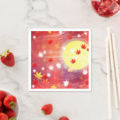 Sun & Leaves Paper Napkin Servet (Insitu)