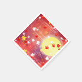 Sun & Leaves Paper Napkin Servet (Hoek)