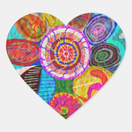 SUN Life Force op aarde Hart Sticker