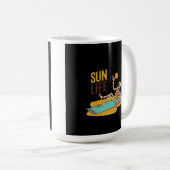 Sun Life met een Skelet Sunning op een Koffiemok (Voorkant rechts)