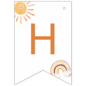 Sun Little Sunshine Rainbow Happy Birthday Vlaggetjes (Tweede vlag)