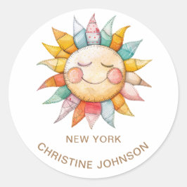 Sun Logo Classic Ronde Sticker