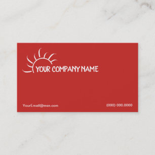 Sun Logo Red Visitekaartje Design