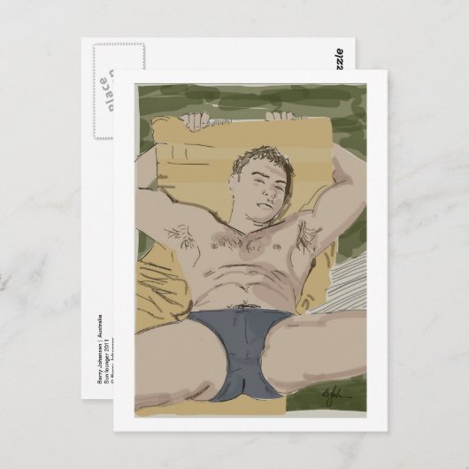 Sun Lounger Briefkaart (Voorkant / Achterkant)