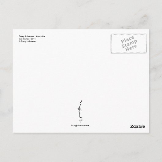 Sun Lounger Briefkaart (Achterkant)