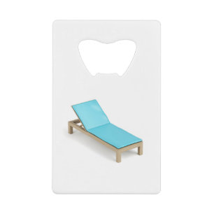 Sun lounger met matras creditkaart flessenopener
