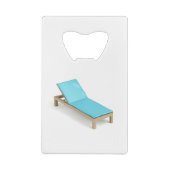 Sun lounger met matras creditkaart flessenopener (Achterkant)