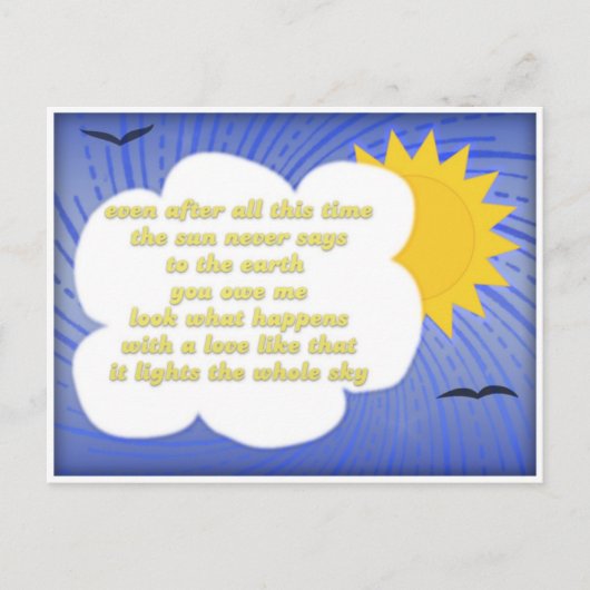Sun Love for Earth van Hafiz Briefkaart (Voorkant)