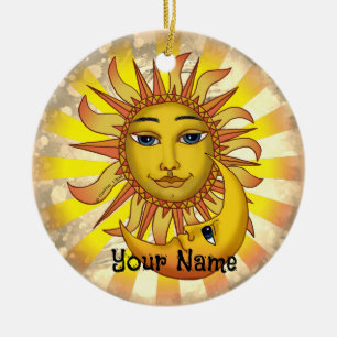 Sun Loves Moon Keramisch Ornament