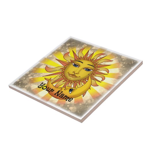 Sun Loves Moon Tegeltje (Zijkant)