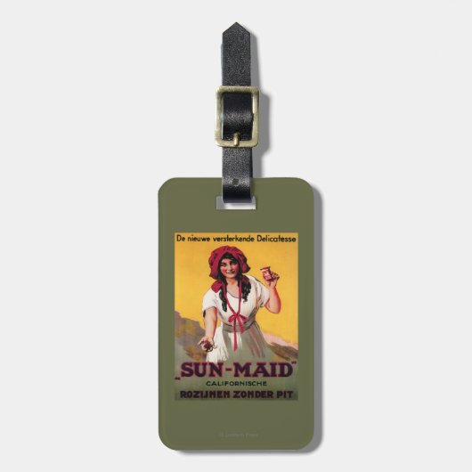 Sun-Maid California Raisin Poster Bagagelabel (Voorkant verticaal)