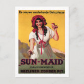Sun-Maid California Raisin Poster Briefkaart (Voorkant)