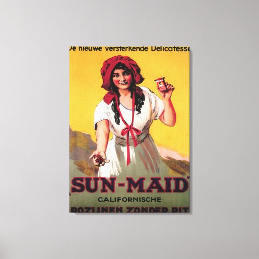 Sun-Maid California Raisin Poster Canvas Afdruk (Voorkant)