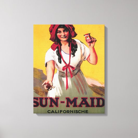 Sun-Maid California Raisin Poster Canvas Afdruk (Voorkant)