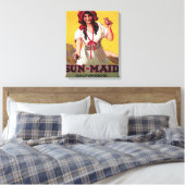 Sun-Maid California Raisin Poster Canvas Afdruk (Insitu (Slaapkamer))
